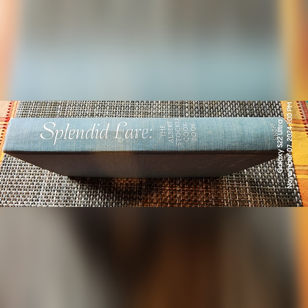 Splendid Fare The Albert Stockli Cook Book Vintage